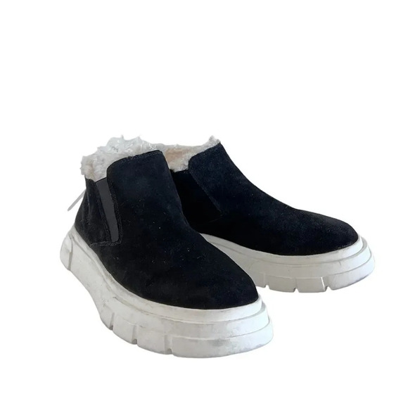 Franco Sarto Black L-Anoro Leather Ankle Women's Booties size 7.5M - Picture 2 of 5